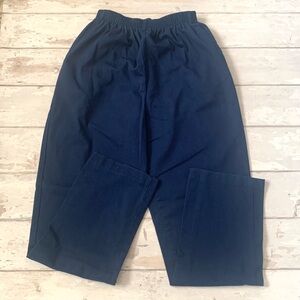 Women’s Size Medium 8/10 Navy Blue Slacks Pull On Pants Trend Basics Size 8 10